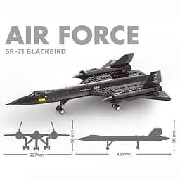 Конструктор Wange літак розвідник  SR-71 Blackbird Чорний дрізд  військова техніка авіація ,183 деталі - мініатюра 3
