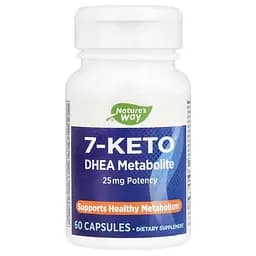 7-Кето ДГЭА метаболит 7-KETO DHEA Metabolite 25 мг 60 веганских капсул Nature's Way vit0001467