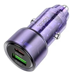 Адаптер автомобільний Hoco Spacious Car charger Z52 |1USB/1Type-C, 38W/3A, PD/QC|