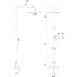 Душова система Globus Lux Alpen SBT1-SQ-05-304 - мініатюра 6