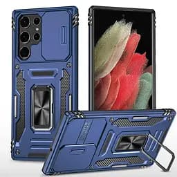 Чехол ударопрочный Epik Camshield Army Ring для Samsung Galaxy S24 Ultra Синий/Navy