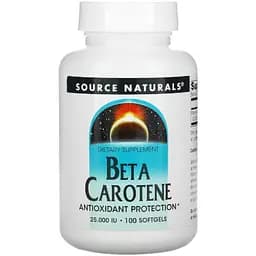 Бета каротин Source Naturals Вітамін А 25000IU 100 капсул