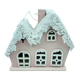 Будиночок декоративний новорічний дерев'яний 5х10х24 см пудра Dashuri 28124400