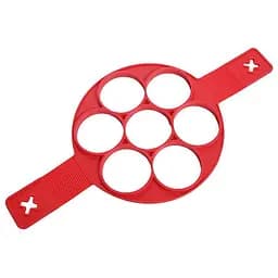 Форма силіконова для оладок і омлету, 7 осередків, червона, 40×23.5 см