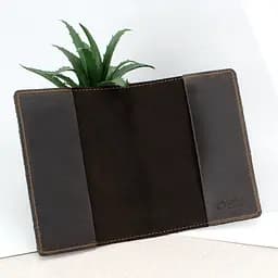 Подарунковий набір чоловічий Handycover №41 (коричневий) ремінь, портмоне, обкладинка, ключниця - мініатюра 9