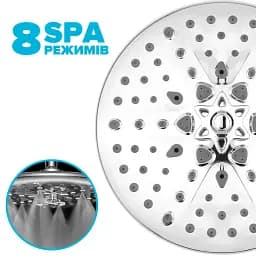 Лійка для верхнього душу DROP W-SPA8F-MULTI250 "Туман" + "Кисневий спрей" із 8 SPA потоками - мініатюра 2