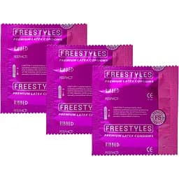 Презервативи Freestyles Ribbed Ребристі 36 шт. (3 упаковки х 12 шт.) (ROZ6400229477) - мініатюра 4