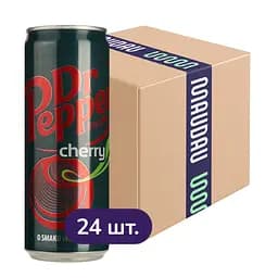 Упаковка напитка Dr. Pepper Cherry 7.92 л (0.33 л х 24 шт.) з/б