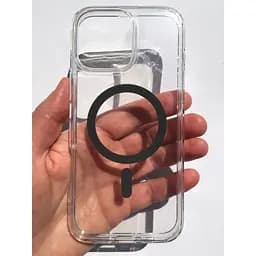 Чохол протиударний Spigen Ultra Hybrid MagFit MagSafe для Iphone 16 Pro (6.3") Прозорий Graphite ACS08130 - мініатюра 7