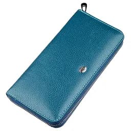 Жіночий клатч-візитниця ST Leather 18861 блакитний