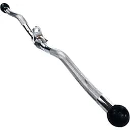 Ручка для верхней тяги York Fitness 71см W образная с резиновыми наконечниками, хром