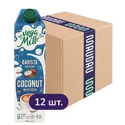 Упаковка кокосового напитка Vega Milk Barista с соей 11.4 л (950 мл х 12 шт.)