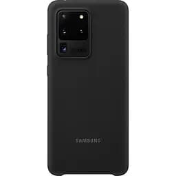 Оригинальний силиконовый чехол Silicone Cover для Samsung Galaxy S20 Ultra Black EF-PG988TBEGRU