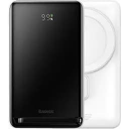 Зовнішній акумулятор Baseus Magnetic Bracket Wireless Fast Charge 10000mAh PPCX000002 білий - мініатюра 2