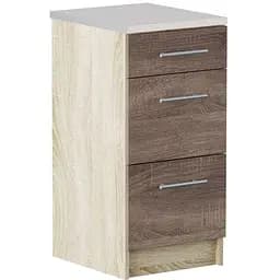 Кухонний модуль на 3 ящики Еверест Еко 400 дуб сонома/трюфель (зі стільницею) 40х46х82 см (EVR-2889)