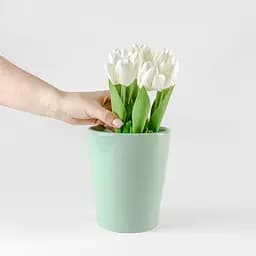 Горщик для квітів МВМ My Home, 16 см, зелений (DH-FLOWERS-29 GREEN) - мініатюра 3