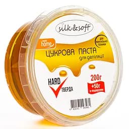 Сахарная паста для депиляции Silk&Soft в домашних условиях мануальная 250 г №02 Твердая