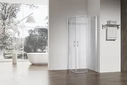 Душова кабіна без піддону Koer SR SC03-100x100x200-TR-01 прозоре скло Easy Clean 6 мм, хром KR5357, Універсальна, прозорий, хром - мініатюра 8