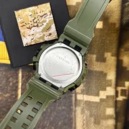 Наручний годинник чоловічий 002CMGRDPS ДПС Зелений камуфляж + Коробка. Patriot acs0031069 - мініатюра 4
