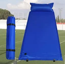 Самонадувний спальний килимок надувний каремат з подушкою Solve Blue 185*70 - KT6003303