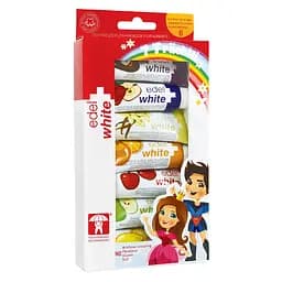 Дитяча зубна паста Edel White 7 фруктів, 66 мл (7 шт. по 9,4 мл)