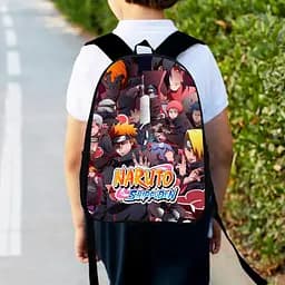 Рюкзак детский Аниме Наруто Акацуки, 34х27см, городской ранец для мальчика с принтом (00332)
