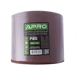 Папір шліфувальний Apro P80 рулон 200мм х 50м на тканинній основі 30412 - мініатюра 4