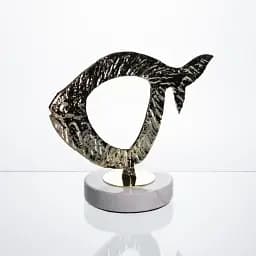 Декоративна фігурка Yiwu Modern Fish 25х10х18 см металева статуетка колекційна для дому декор на камін HP-7-21