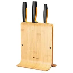 Набор кухонных ножей с бамбуковым блоком Functional Form FISKARS kuh0014020
