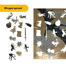 Дерев'яний фігурний пазл Чорний Дракон, А3, Дерев'яна коробка 200 елементів - мініатюра 3