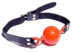 Кляп Fetish B - Series Ball Gag, 4.2 см (черный с красным)