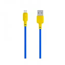 Кабель Gelius Full Silicon USB MicroUSB 1.2 м GP-UCN001M Yellow/Blue