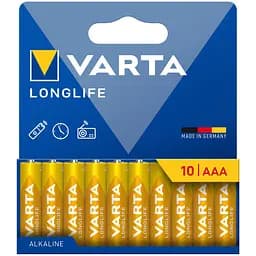 Батарейки Varta Longlife Alkaline AAA 10 шт. (4103101761)