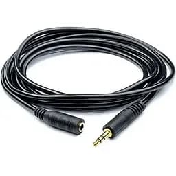 Кабель штекер TCOM папа 3.5 гнездо мама 3.5 витой 2 м черный