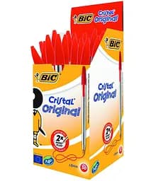 Ручка шариковая BIC Cristal Original, 0,32 мм, красный, 50 шт. (847899)