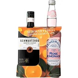 Лікер Schwartzhog Krauter Liqueur 36.7% 0.7 л + Напій газований Fentimans Rose Lemonade 0.75 л