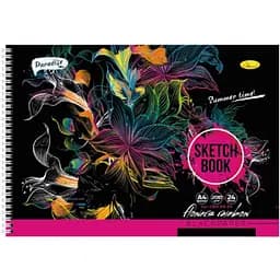 Скетчбук Апельсин Flowers rainbow A4 24 аркуші (СБЧ-А4-24-1)