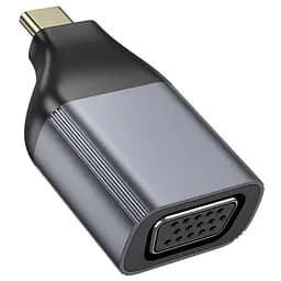 Адаптер перехідник Hoco UA34 Type-C to VGA metal grey - мініатюра 4