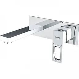 G1017-12 Змішувач для умивальника настінний одноричажний латунний корпус Ø35 білий/хром Gappo Futura 1/8 Білий