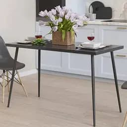 Кухонный стол Марсель 40 Ferrum-decor 75x120x70 Черный металл ДСП Сосна Кембра 16 мм (FRD-106762)