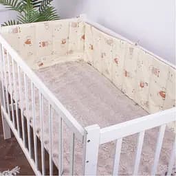 Захисний борт в ліжечко MirSon Kids Time 18-0009 Happy Hipos, бежевий