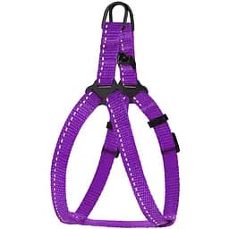 Шлея для собак Barksi Active світловідбивна (обхват грудей 24-30 см ширина 1 см) фіолетова