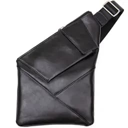 Шкіряна чоловіча сумка через плече Grande Pelle 11439 чорний