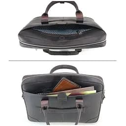 Сумка шкіряна для ноутбука 15,6' , MacBook 16' Tom Stone коричнева 717 CBR - мініатюра 7