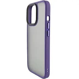 TPU+PC чохол Metal Buttons для Apple iPhone 14 Pro Max 6.7" Темно-фіолетовий - мініатюра 2