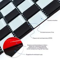 Мозаїка дзеркальна Wall Sticker 298х298х4.5мм Шахматка SW-00002366 - мініатюра 3