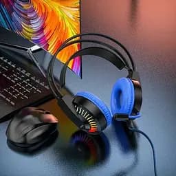 Навушники з мікрофоном Hoco W105 Joyful gaming headphones Blue - мініатюра 4