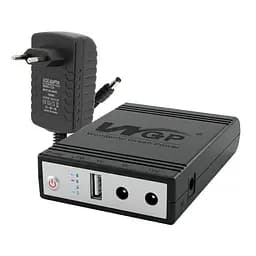 Комплект Mini UPS с блоком питания: источник бесперебойного питания Mini UPS WGP UPS1032 Black 10400mAh 5V/9V/12V, Li-ion 4*2.6Ah, для роутера и оптического терминала и блок питания SPF-1202B 12V/2A (24W) (42-00261)