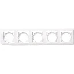 Рамка Brille 5-местная белая VS 2811146 Gunsan Visage