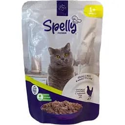 Влажный корм Spelly для взрослых кошек курица в желе 85 г